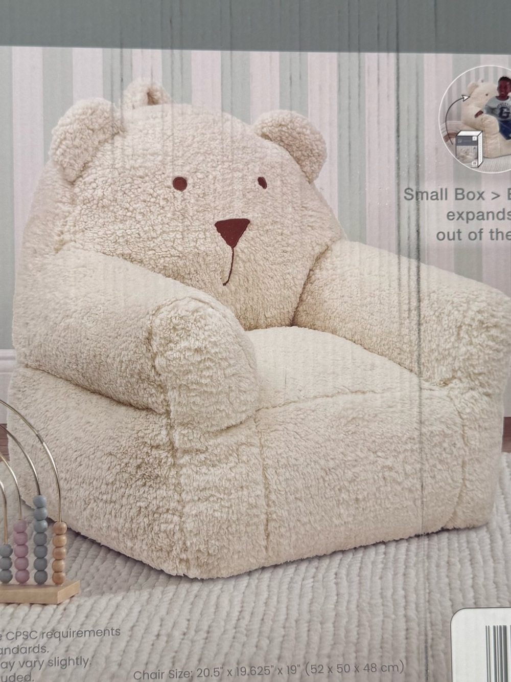 NWT babyGap Sherpa Bear Chair in Cream